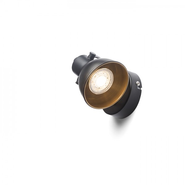 ROSITA I zidna crna/zlatna 230V LED GU10 9W