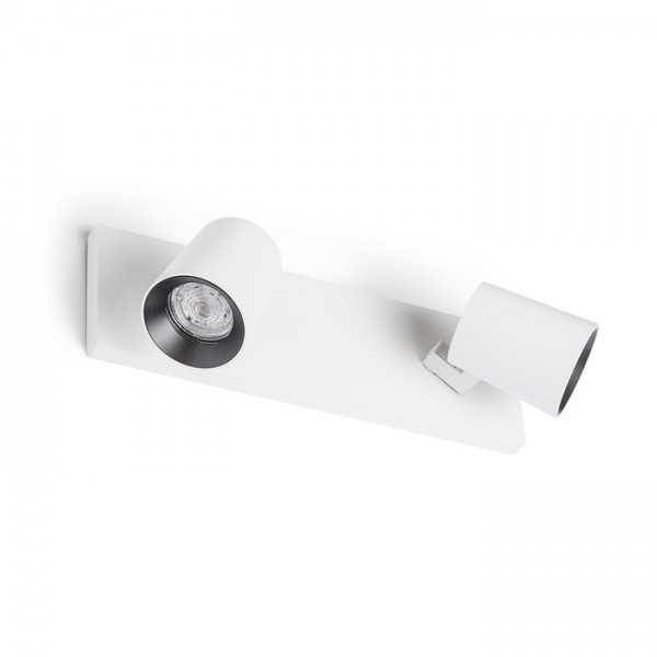 KENNY II montažna bijela/crna 230V LED GU10 2x8W