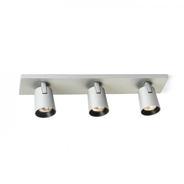 KENNY III montažna brušeni aluminij/crna 230V LED GU10 3x8W