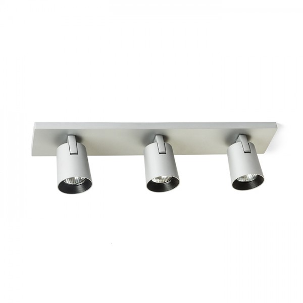 KENNY III montažna brušeni aluminij/crna 230V LED GU10 3x8W