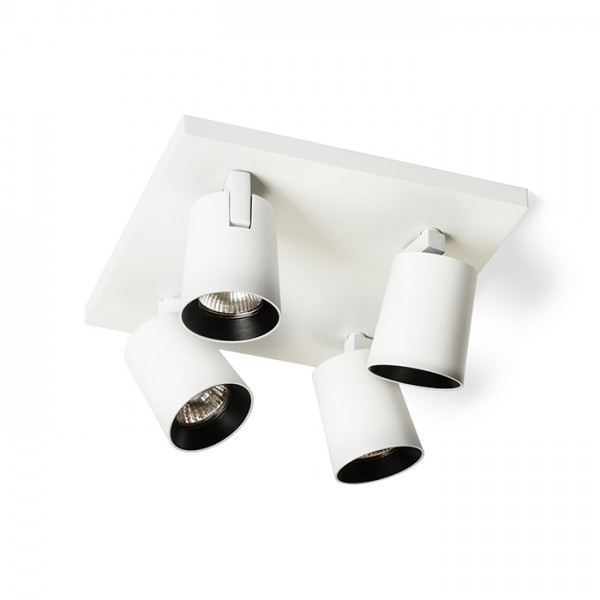 KENNY IV stropna bijela/crna 230V LED GU10 4x8W