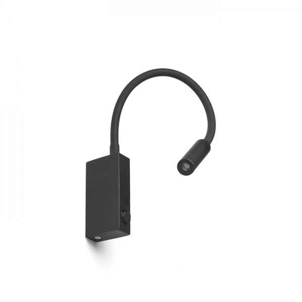 EKE zidna crna 230V LED 3W 60° 3000K