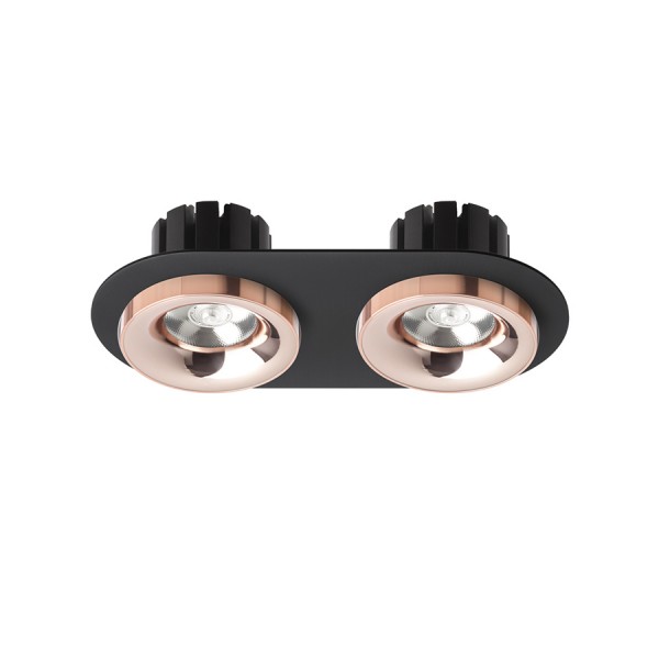 SHARM R II ugradna crna bakar/bakar 230V LED 2x10W 24° 3000K