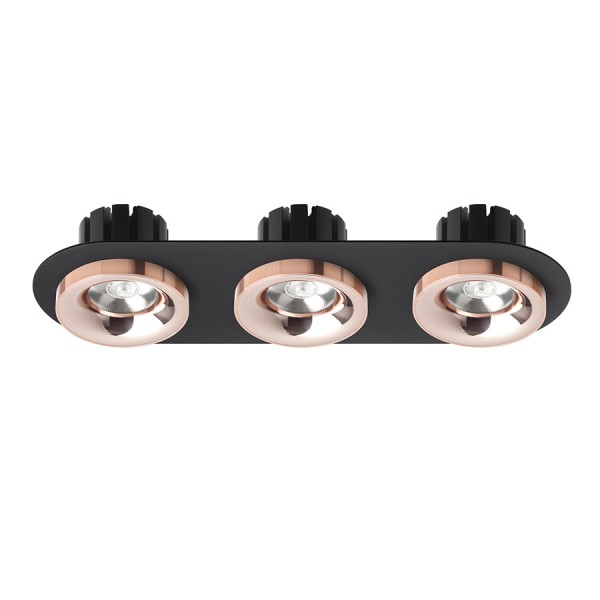 SHARM R III ugradna crna bakar/bakar 230V LED 3x10W 24° 3000K