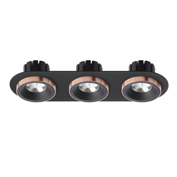 SHARM R III ugradna crna/crna bakar 230V LED 3x10W 24° 3000K