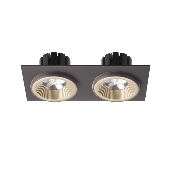 SHARM SQ II ugradna biserno zlato/smedja 230V LED 2x10W 24° 3000K