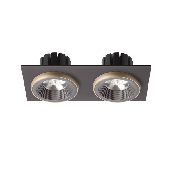 SHARM SQ II ugradna smedja/biserno zlato 230V LED 2x10W 24° 3000K