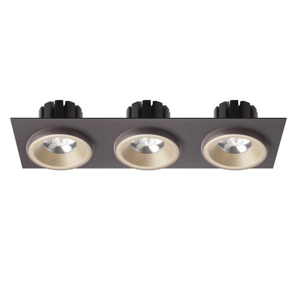 SHARM SQ III ugradna biserno zlato/smedja 230V LED 3x10W 24° 3000K