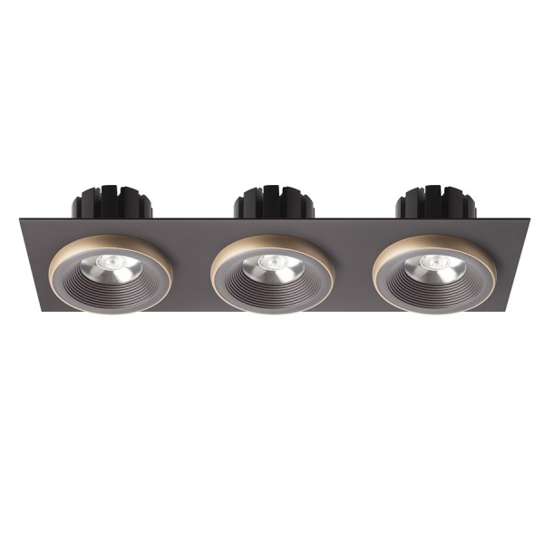 SHARM SQ III ugradna smedja/biserno zlato 230V LED 3x10W 24° 3000K