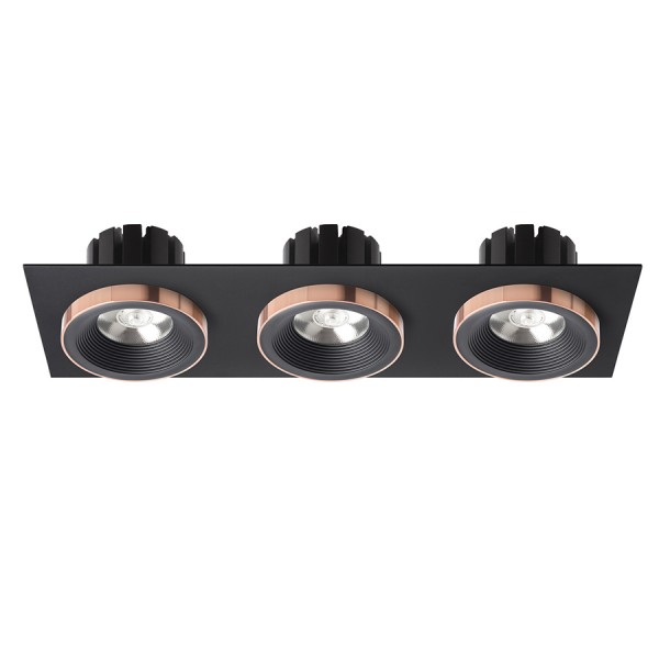 SHARM SQ III ugradna crna/crna bakar 230V LED 3x10W 24° 3000K