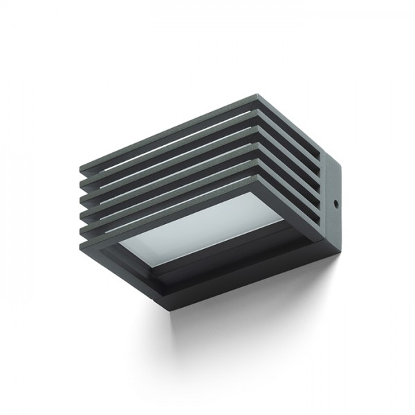 CLAIRE 14 zidni antracit mliječni akril 230V LED 6W IP54 3000K