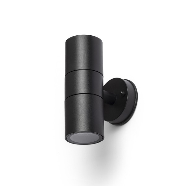 SORANO II zidna crna plastika 230V LED GU10 2x8W IP44