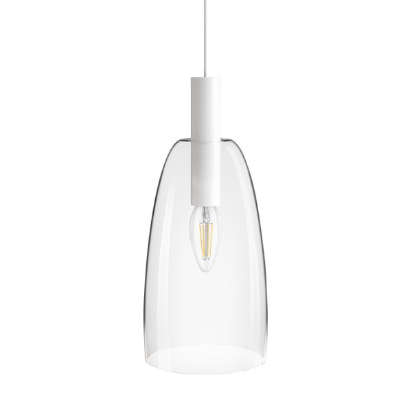 BELLINI L E14 viseća bijela prozirno staklo 230V LED E14 15W