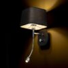 PERTH zidna s LED spot svjetiljkom crna/crna krom 230V LED E14 LED 7+3W 30° 3000K