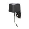 PERTH zidna s LED spot svjetiljkom crna/crna krom 230V LED E14 LED 7+3W 30° 3000K