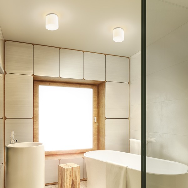 ARANA R 17 stropna opalno staklo/krom 230V LED E27 11W IP44