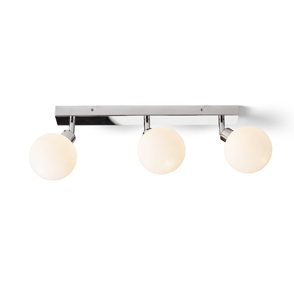 BOLLY III stropna opalno staklo/krom 230V LED G9 3x3W IP44