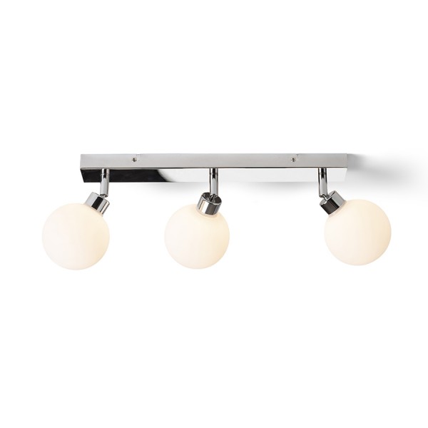 BOLLY III stropna opalno staklo/krom 230V LED G9 3x3W IP44