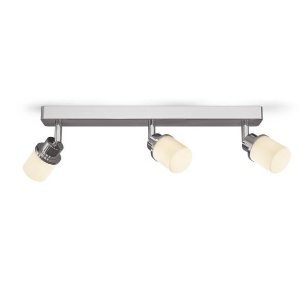 LINN III stropne spotlampe opalno staklo/krom 230V LED G9 3x3W IP44
