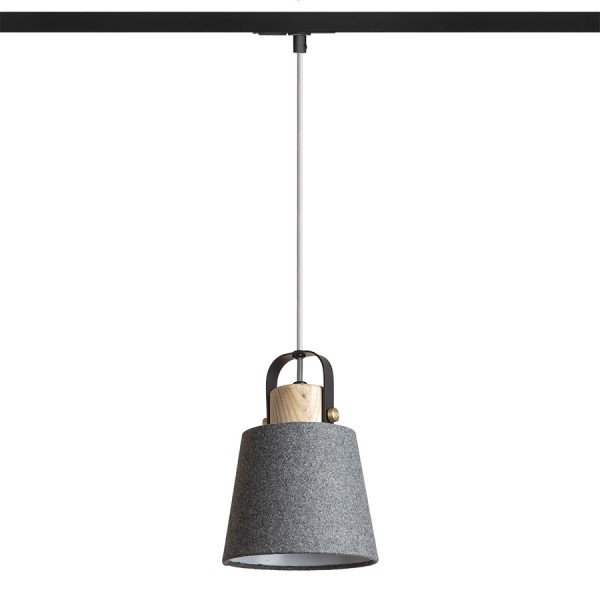 CHOUPETTE za 1F stazu crno siva textil/drvo 230V LED E27 11W