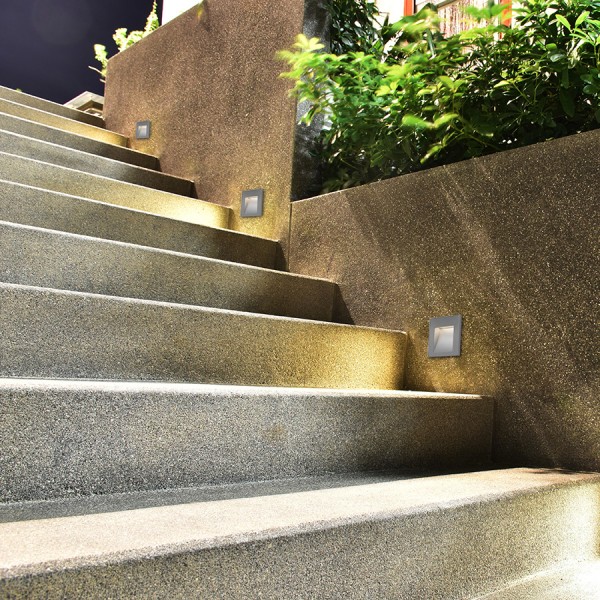 TESS SQ ugradna srebrno siva 230V LED 3W IP54 3000K