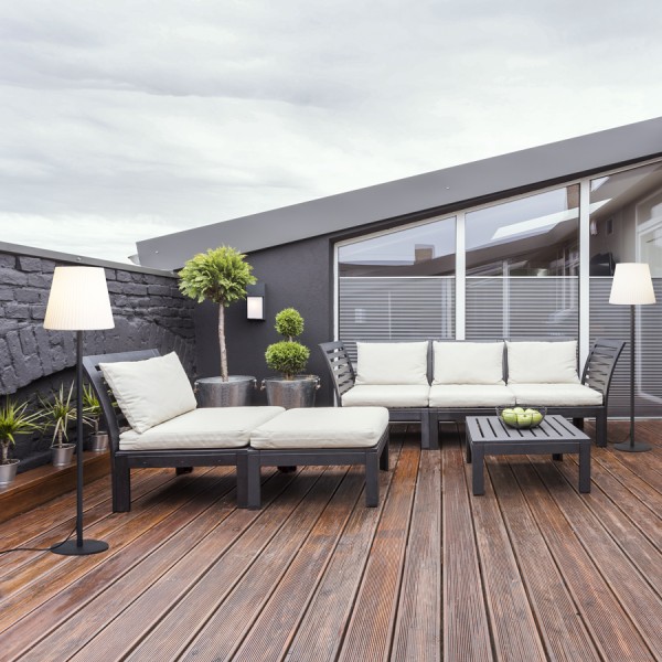 BOSANOVA 120 podna antracit satinirano PE 230V LED E27 15W IP65