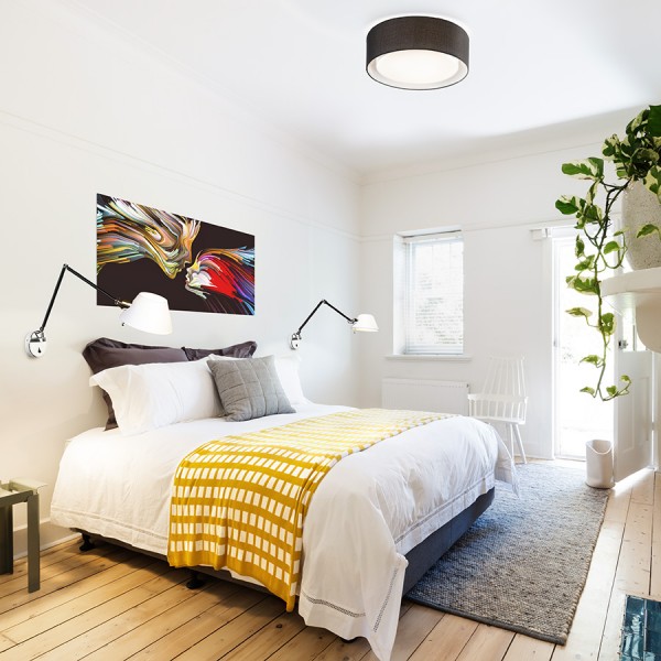 OTIS 50 stropna crna/bijela 230V LED E27 3x15W