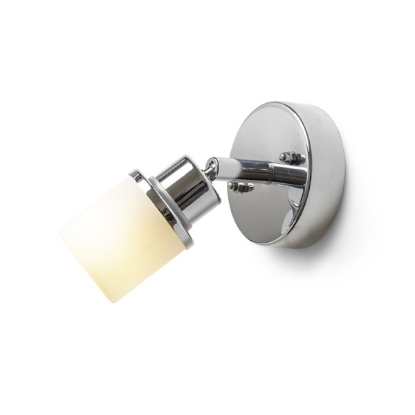 LINN I zidna opalno staklo/krom 230V LED G9 3W IP44