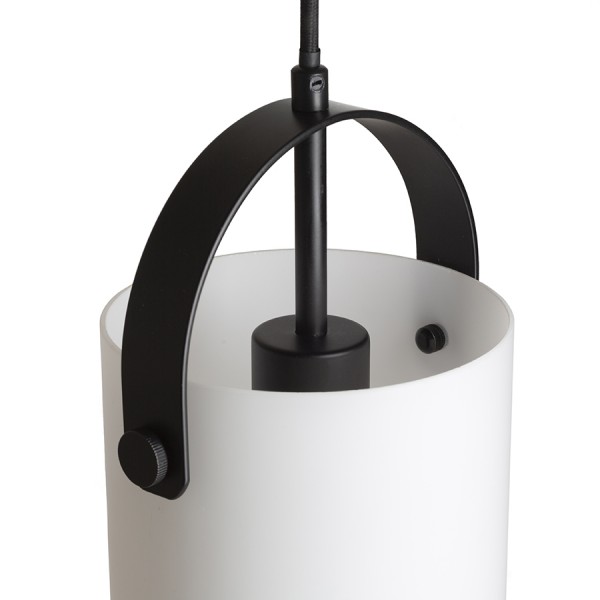 JULIETTA 16 viseća opalno staklo/crna 230V LED E27 15W