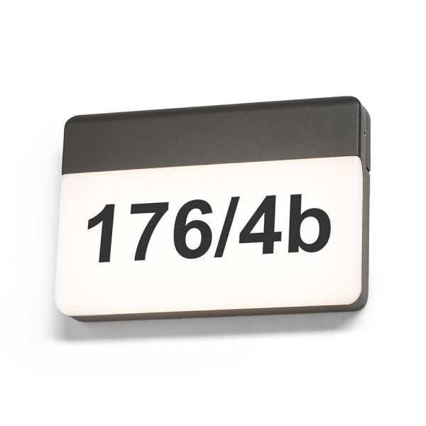 GAVIN zidna antracit mliječni akril 230V LED 13W IP65 3000K