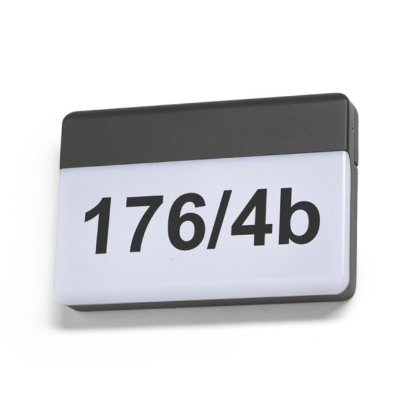 GAVIN zidna antracit mliječni akril 230V LED 13W IP65 3000K