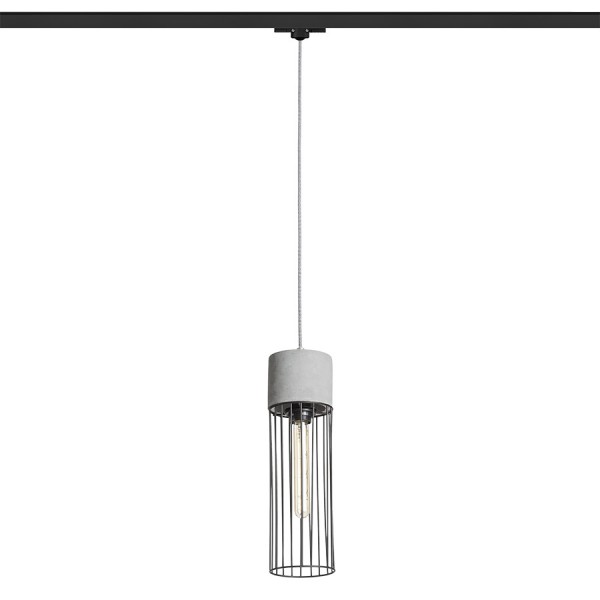 BURTON za trokružne staze beton/crna 230V LED E27 11W