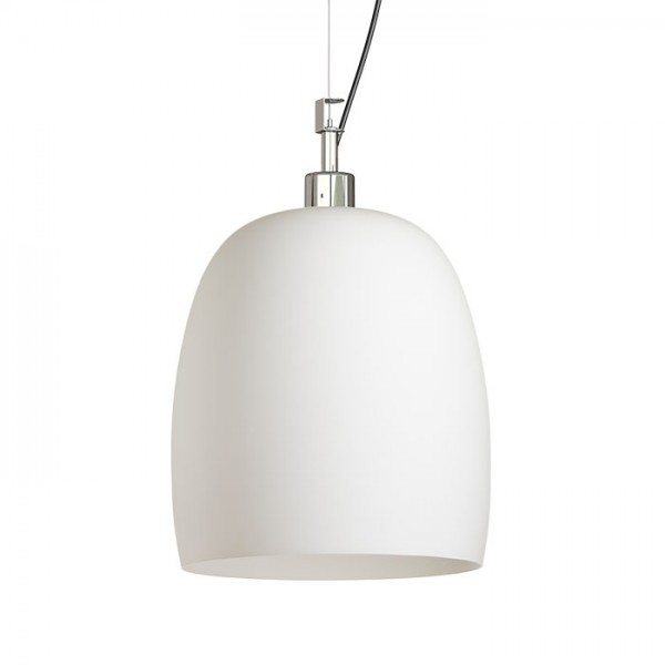 R13824_249050 COROA NEW 28 viseća opalno staklo/krom 230V LED E27 15W
