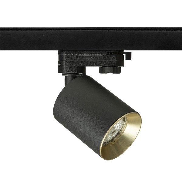 DARIO za 3F stazu crna brušeni mesing 230V LED GU10 9W