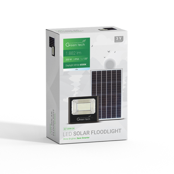 LED solarni reflektor 200W 6500K IP65