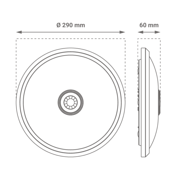 CLS-77B-16W-NW_7713 LED plafonjera sa senzorom 16W, 4000K, promjer 29cm