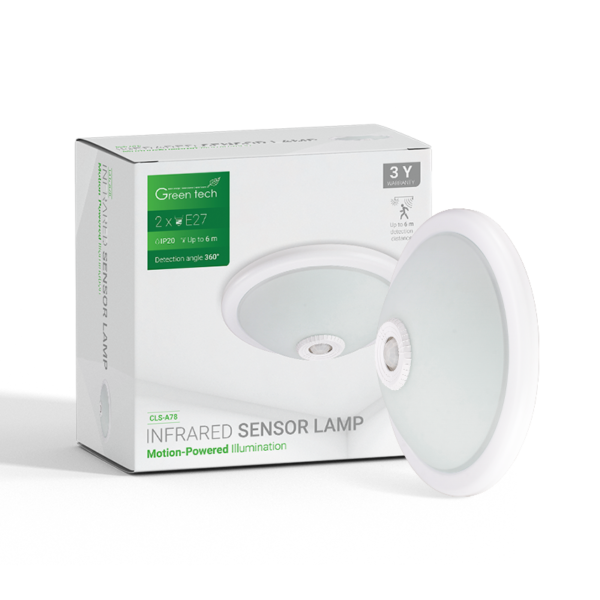 Plafonjera sa senzorom Green Tech 2xE27