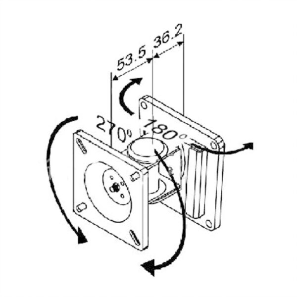 Roline VALUE zidni nosač za monitor, 1 spoj, do 8kg, crni