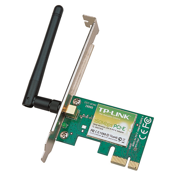 TP-Link bežični PCIe adapter 150Mbps (2.4GHz), 802.11n/g/b, 1× odvojiva antena
