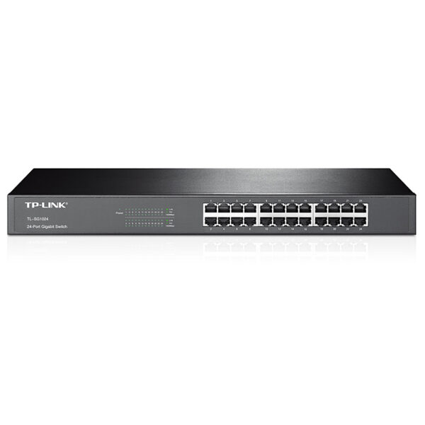 TP-Link 24-port Gigabit preklopnik (Switch), 24×10/100/1000M RJ45 ports, 1U 19" Rack, metalno kućište
