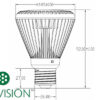 EcoVision LED žarulja E27, 7W, 350lm, 4000K, PAR22