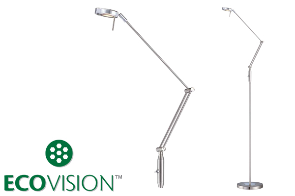 EcoVision LED podna svjetiljka 5W, 3000K - topla bijela, podesiva, akrilno sjenilo