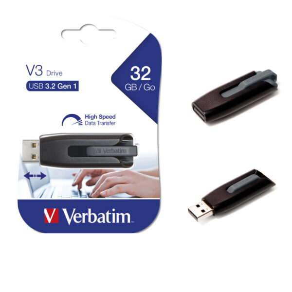 Verbatim V3 32GB USB3.2 Gen1, crni