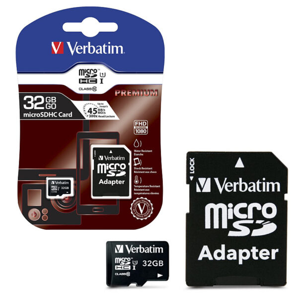 26002_01 Verbatim memorijska kartica Premium Micro SDHC Secure Digital 32GB Class 10 + adapter