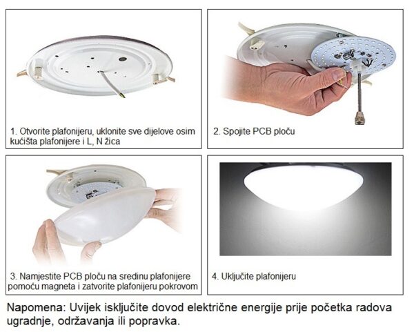 EcoVision LED modul 10W, 220V AC, 810lm, 3000K, fi 110mm