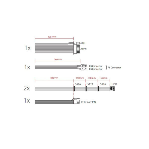 Xilence 600W Performance C, ATX 2.3.1, aktivan PFC, 1×PCIe, 6×SATA, 20+4-pina, 120mm ventilator, crno