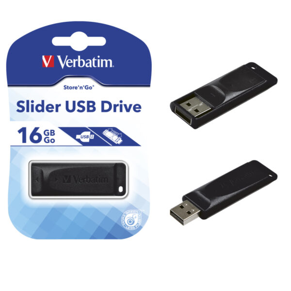 Verbatim USB2.0 Store'n'Go Slider 16GB, crni