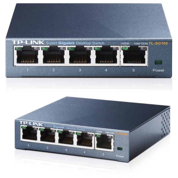 TP-Link 5-port Gigabit Desktop preklopnik (Switch), 5×10/100/1000M RJ45 ports, metalno kućište