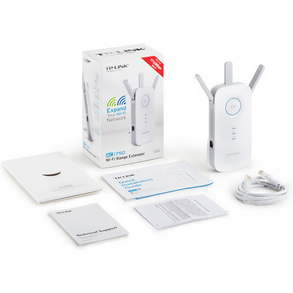 TP-Link AC1750 bežični pojačivač dometa (Range Extender), Dual Band 450Mbps/1300Mbps (2.4GHz/5GHz), 802.11ac/a/b/g/n, 1×G-LAN, Range extender mod, 3×fiksna antena