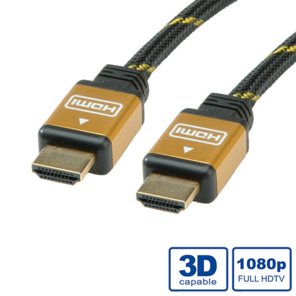 Roline GOLD HDMI kabel sa mrežom, M/M, 5.0m